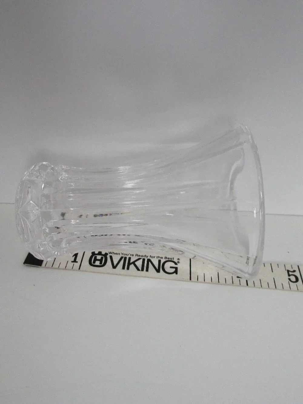 small molded glass bud vase